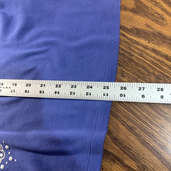 Alfred Dunner Purple Embellished Short Sleeve T-Shirt. Size L - Picture 5 of 6